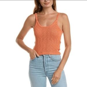 Madewell Orange Knit Camisole Top